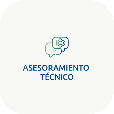 Ícono de asesoría técnica con burbujas de diálogo, representando el soporte especializado en sistemas de construcción liviana Gyptech.