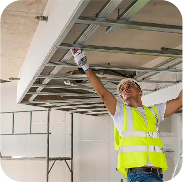 Instalador en obra de instalacion angulo perimetral gyptech