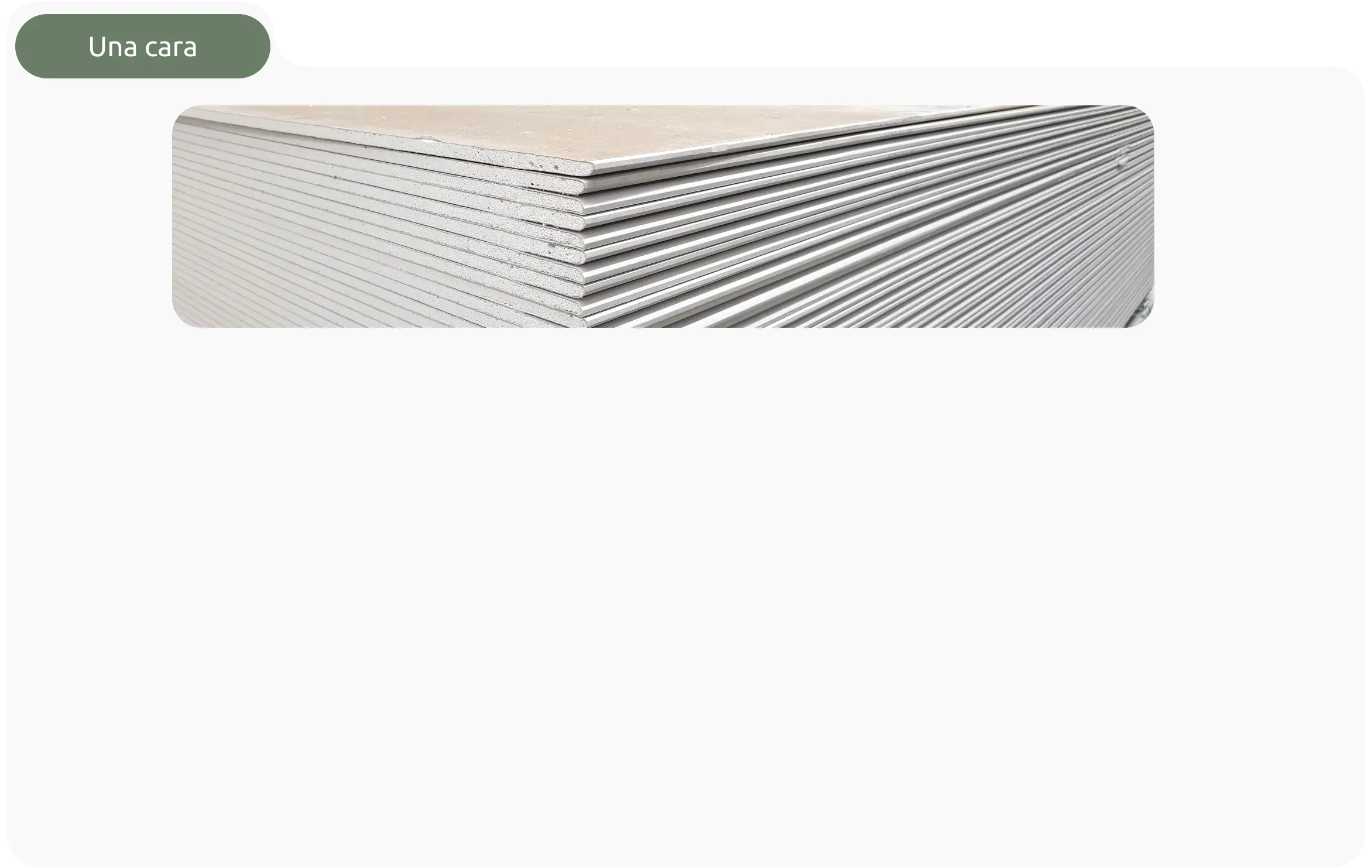 Placas de yeso apiladas para sistema de pared con una sola cara en construcción liviana